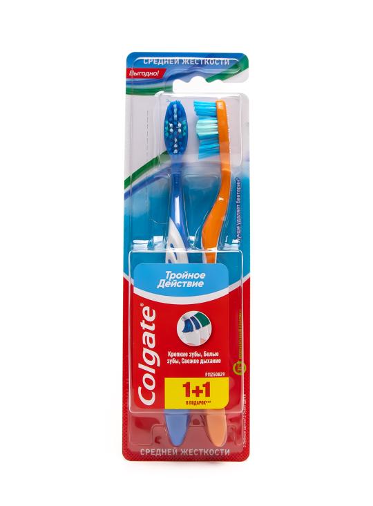 Зубная щетка Colgate Тройное действие 1+1, PG-1011138